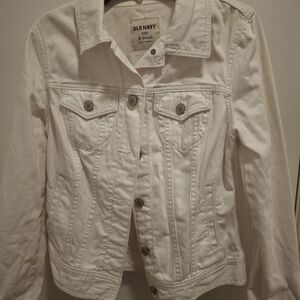 Old Navy Women's Classic White Jean Jacket